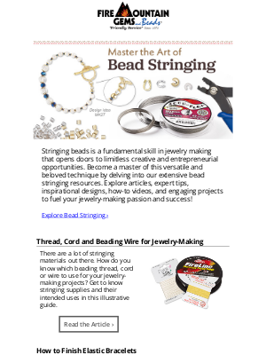 Fire Mountain Gems and Beads - Master the Art of Bead Stringing with Our Exclusive Resources