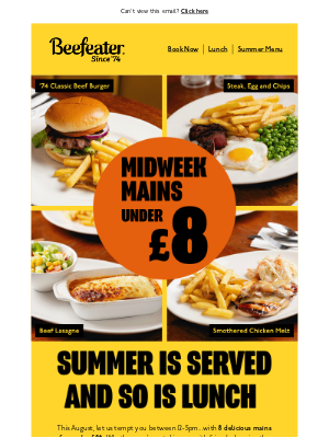 Brewers Fayre (United Kingdom) - Lunchtime Sorted: Great value all week, all summer