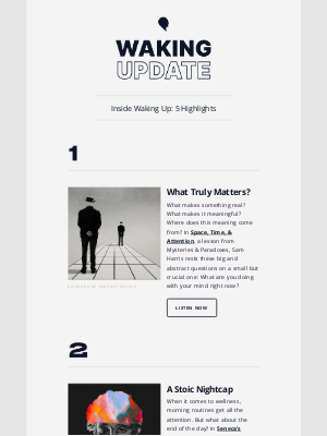 Waking Up - Waking Update: A Stoic Bedtime Routine + 4 More Highlights