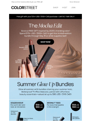 Color Street - Get ready for your Summer Glow Up & a delectable gift with purchase!
