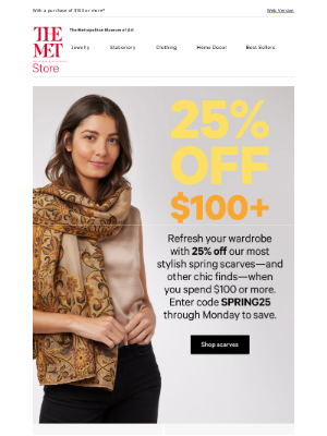 The Metropolitan Museum of Art - Spring Scarves—Now 25% Off!