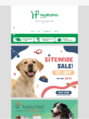HealthyPets - 🐱 15% Off Sitewide! Don't Miss Out!