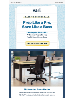 VARIDESK - 📒Up to 20% Off – Prep for Great Work✏️