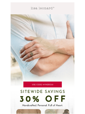 Lisa Leonard Designs - Still Time to Save—30% Off Sitewide for Memorial Day