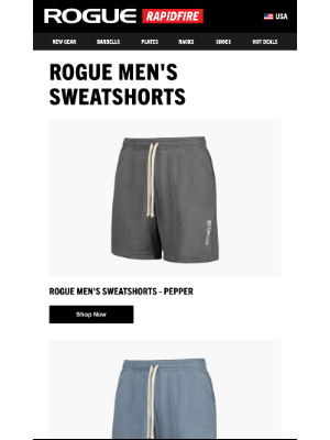 Rogue Fitness - Just Launched: Rogue Men's Sweatshorts!