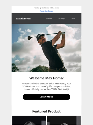 COBRA PUMA GOLF - Welcome Max Homa To The COBRA Team