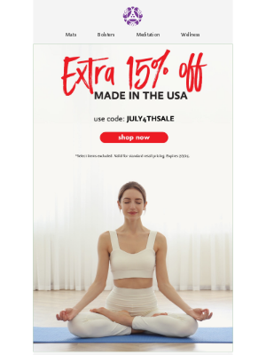 Hugger Mugger - Last Chance! Ends tomorrow! 15% Off USA-Made Yoga Gear!