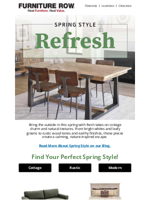 Furniture Row - Make Room for Style—Spring Refresh Starts Now  🥰💛