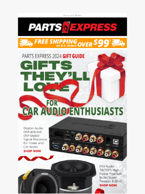 Parts Express - Gifts ideas for the car audio enthusiast!