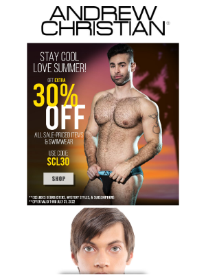 Andrew Christian - ENDS TOMORROW ⏳ 30% OFF