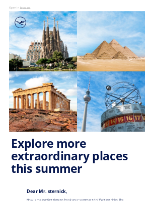 Lufthansa - Step into new destinations with up to $75* savings! ✈️🌞