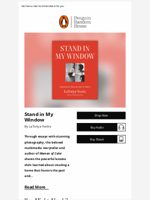 Penguin Random House - Our Pick for You: Stand in My Window