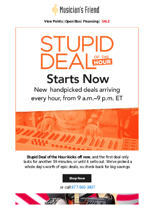 Musician's Friend - Starts NOW: Stupid Deal of the Hour