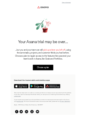Asana - Your trial is done—but work isn’t
