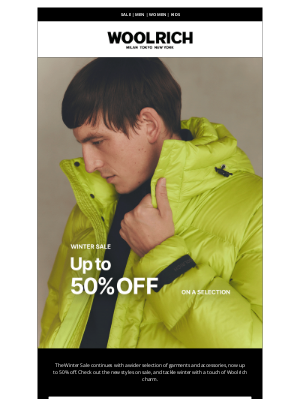 Woolrich - 🚨Winter Sale: now up to 50% off