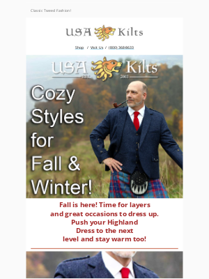 USA Kilts - Cozy Fall Fits!