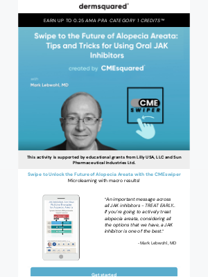 Fall Clinical - Swipe & Learn About Oral JAK Inhibitors for Alopecia Areata