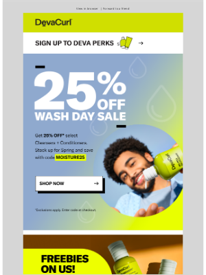 DevaCurl - LAST CHANCE: 25% OFF Wash Day Essentials + FREE Gift