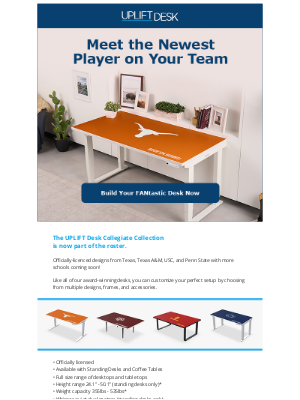 Uplift Desk - 📣 New - Collegiate Collection 