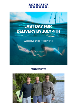 Fair Harbor - LAST DAY for overnight shipping
