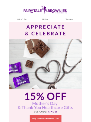 Fairytale Brownies - Save 15% 🥰 Nurses Week and Hospital Week are almost here!