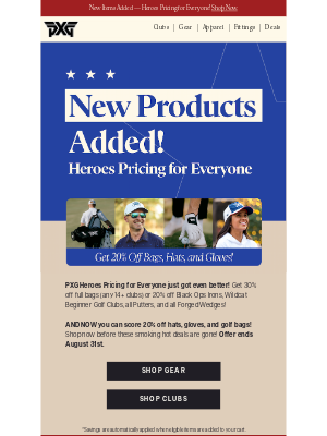 PXG - New Items Added to Sale!