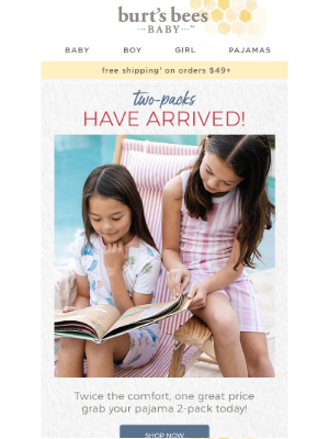 Burt's Bees Baby - Pajama Two-Packs Have Arrived!