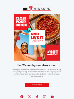 Hut Wednesdays the new bombshell 🌶️🍕
