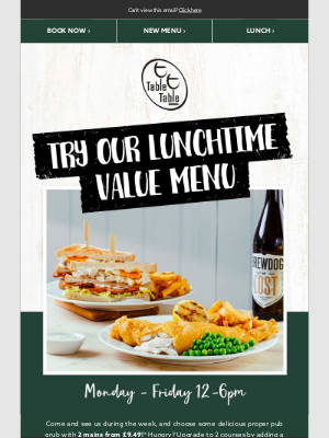 Brewers Fayre (UK) - Enjoy 2 mains from £9.49*