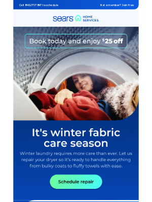 Sears - Let’s warm things up—starting with your dryer