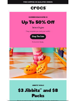Crocs - Up to 50% off is ending soon! Find the One before it’s too late!
