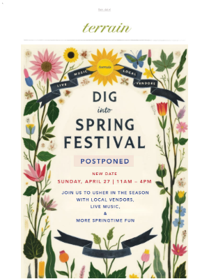 Terrain - ☔ DIG into SPRING: now SUNDAY, 4/27 ☔