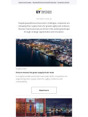 EY - Mastering supply chain, navigating trade tariffs and more