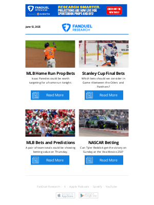 FanDuel - Thursday Home Run Prop Bets
