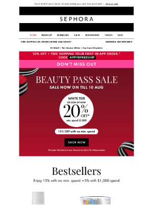 Sephora (Hong Kong) - 🤫Everyone's talking about it! Up to 20% off*