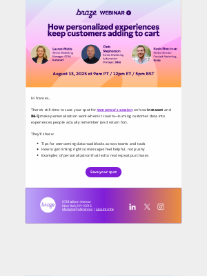Braze - Tomorrow: Real personalization tactics you can use right away