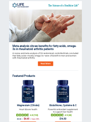 Life Extension - 🦴 [Joint Health] Fatty Acids Benefits