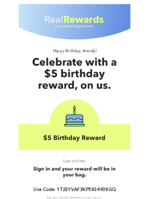 American Eagle Outfitters - 🎁 Last chance to use your HBD offer!