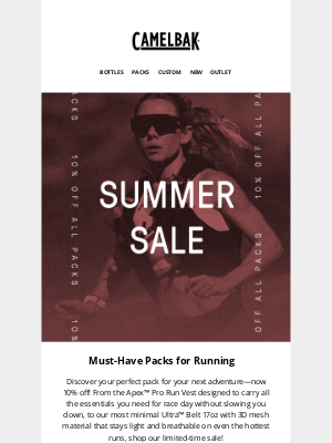 CamelBak - Limited Time Offer: Save 10% on Packs!