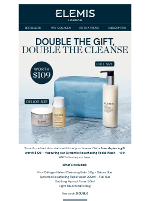 ELEMIS - A Full-Size Skincare Treat, On Us