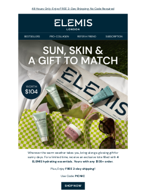 ELEMIS - Pack Your 5-Piece Skincare Gift for Sunny Days 🧺