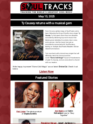 SoulTracks, LLC - Ty Causey delivers a winner, plus hot new music from Stephanie Mills