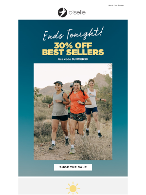 Oiselle - Only a few hours left ⏳ 30% off Best Sellers ends at midnight