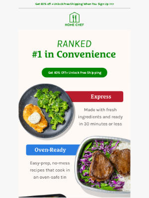 Home Chef - Did you hear the BIG news? Home Chef is #1 in convenience 🎉