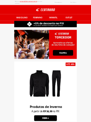 Centauro (Brazil) - Liquida Inverno com até 70% OFF! 🥶