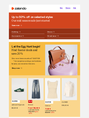 Zalando (Germany) - Up to 50% off on selected styles