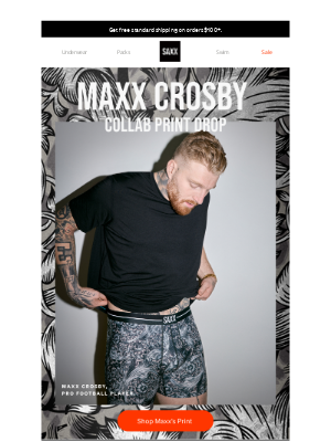 SAXX Underwear - EXCLUSIVE DROP: Maxx Crosby's new style