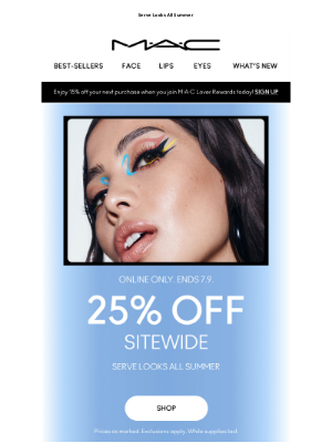 Mac Cosmetics (Canada) - Going on now. 25% OFF SITEWIDE!