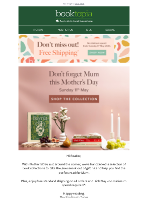 Booktopia (Australia) - Don't forget Mum this Mother's Day 📚💐