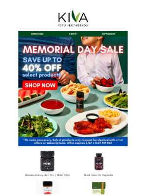 Kiva - Memorial Day Sale Starts NOW 🚨